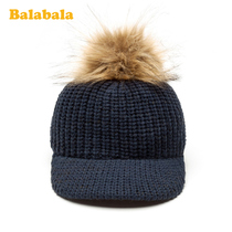 Balabala boy hat knitted winter new literary Korean version cap children warm baseball cap tide boy