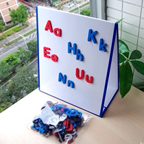 Home magnetic whiteboard childrens drawing board teaching aids magnetic English alphanumeric refrigerator stickers tile toys