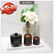 Simple model room soft decoration light luxury home furnishings toilet flower 55 art tray candle combination ZH1918