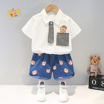 Baby Summer Kids New Korean Version Handsome Boy Loose Casual Summer Thin Kids Cartoon Suit