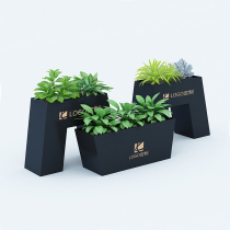 Outdoor wrought iron flower box sales department combination flower trough municipal engineering flower bed commercial street partition fence outside flower stand