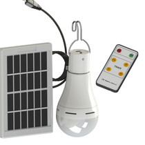 LED Solar Light Solar Bulb with Remote Control Lamp Indoor W