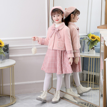 Girls winter suit 2021 new foreign style childrens clothing fashion childrens winter dress autumn winter skirt winter tide