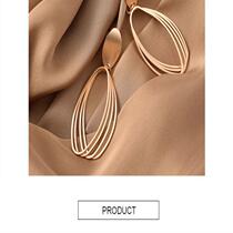 Geometric metal earrings temperament domineering earrings earrings hypoallergenic female net red exaggerated personality long earrings earrings