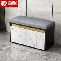 Shoe stool shoe cabinet home door sitting soft bag shoe stool Nordic entrance multifunctional bench