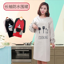 Long-sleeved home apron hand-washing kitchen waterproof and oil-proof loin Japanese fashion adult overalls work clothes