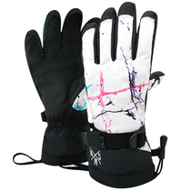 Ski gloves are divided into men and womens winter warm thickened snow township tourism equipment waterproof and cold fashion trend brand