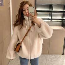 Vanya White Lamb Coat Woman Winter New Han Edition Hangli Little Short Clothing and Wear Clothes
