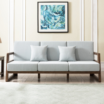 Umwood furniture pure solid wood three-person sofa Oak sofa small apartment solid wood sofa Nordic simple furniture q