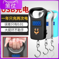 Home handheld electronic scale 50kg portable high precision delivery says hook says fishers small scale spring small