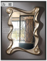 Bathroom mirror Makeup mirror Dressing mirror Hanging mirror Dining mirror Corridor mirror Entrance mirror Bathroom mirror Square gold European style