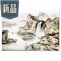  Restaurant decoration painting single new Chinese style landscape landscape horizontal version frameless 2 paintings Corridor aisle bedroom wall