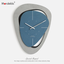 Mandelda Nordic light luxury clock watch wall clock living room home personality creative modern minimalist decorative art style