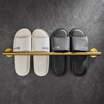 Bathroom slippers rack wall hanging free punching toilet stainless steel rack toilet shoe drain storage rack artifact