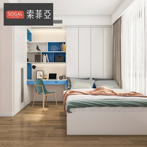 Official Sofia wardrobe bed integrated modern minimalist multifunction with cabinet small family style combined tatami bed