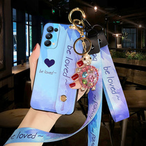 Watercolor opporeno5 mobile phone shell new all-bag anti-fall soft silicone 5k lens All-in-the-bag Inwind Girl Fancy Tide reno4pro Limited Edition Cute 2021 Tide Card Personality Genesis