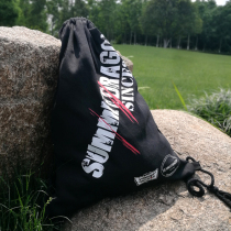 Outdoor backpack travel storage bag corset mouth double canvas drawstring bag pull-out cloth bag carry small cloth bag