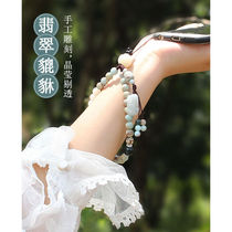 Leopard Mobile Phone Hanging Rope Short wrist woman bodice Bodhi Root Mobile Phone Chain Pendant Pendant Detachable China Wind Trim