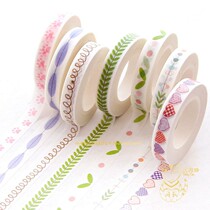 New fine split line and paper color tape Hand book tape Border decoration fresh narrow edge tape sticker