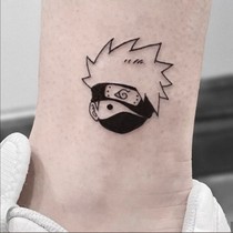 2) Naruto Kakasi tattoo stickers cute cartoon anime men and women hands ankle tattoo stickers waterproof