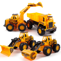 Large excavator toy boy excavator engineering vehicle Childrens forklift hook machine tipping bucket car model set