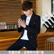 Korean version of small suit trend mens slim coat handsome students start school clothes casual youth single suit men