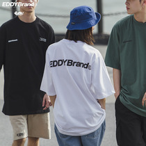 EDDY original fashion trend loose short sleeve T-shirt mens round neck European version simple cultural shirt T-shirt for men and women