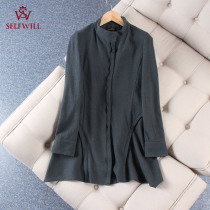 Original Ex-gratia Korea 19 Autumn Good Quality Knit Warm Irregular Downswing In a Long Shirt Woman 2 Color