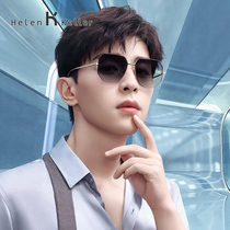 Helen Keller sunglasses men driving Deng Lun with personality polarized sun glasses women trend UV protection 2158