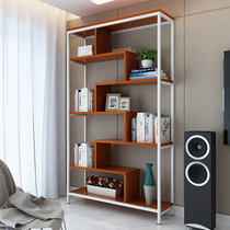 Shelf Partition bookshelf Floor Bogu rack Storage rack decoration Office screen with cabinet display rack Wrought iron frame