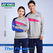 YY autumn and winter new YONEX YONEX Unix badminton uniform men and women couples long sleeve set 130041