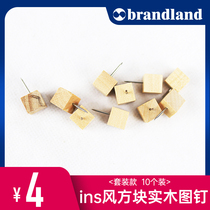 brandland square wooden pushpins 10 pack pushpins Cork board Message board Creative note paper New product