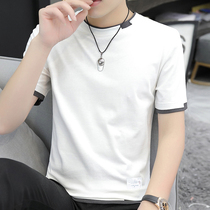 Short Sleeve T-shirt Mens Tide Brand 2021 Summer Thin Trend Joker Cotton Men Half Sleeve Loose Round Neck Clothes