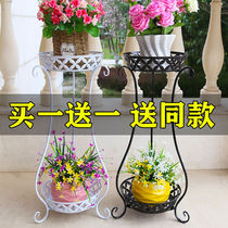 Eurostyle floral frame iron art thickened multilayer living room balcony floor coarse leg flower shelf Indoor green Lorrater Flower Pot rack