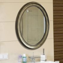 Mirror bathroom wall-mounted round vanity mirror Toilet decoration bathroom American bathroom mirror makeup free perforated bath mirror