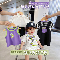Chen Grand Pigs L momo baby sports suit summer dress new trendy ocean gas baby short sleeve shorts two sets
