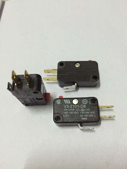 American V3-2101-D8 Travel Limit Micro Switch 3-Pin Switch 10A1/4Hp125 250Vac Brand New