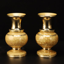 Taiwan pure copper for the Buddha vase A pair of vase for the Buddha Hall flower vase in front of the Buddha for the vase Guanyin copper vase ornament