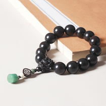 Auto gear bead automatic manual transmission high-grade Ping An natural ebony interior decoration ornaments mens and womens original