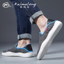 Kemar Dragon 2021 Summer Personality Low Helper Foot Korean Trend Joker Loose Shoes Mesh Flying Breathable