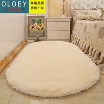 Light Extravagant Oval Bedside Carpet Modern Minimalist Bedroom Bed Front Blanket Living Room Tea Table Mat room full of plush