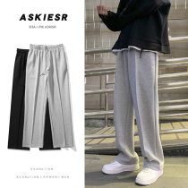 American Oldschool Pants High Street Ins Tide Day Ensemble Straight Drum Oversize Grey Sports Acropolis Pants Man