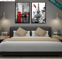 Other cafe architectural decoration painting living room nostalgia hanging painting bar black and white mural wall painting retro car