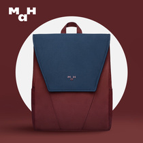 MAH joint paragraph hit color middle school student bag girl casual double shoulder bag male computer backpack ins wind 100 lap travel bag