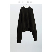 Street star hooded super loose fox velvet sweater women 21 new raccoon velvet sweater