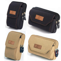 Summer mobile phone waist bag mens canvas small work waist bag 5 5 inch belt mens hanging bag waist bag waist bag