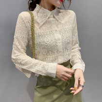 Eurostock Spring dress New Necklace Embroidered Long Sleeves Lace Jersey Womens Lace Shirts Bottom Jersey 100 Hitch Ride
