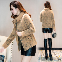 Imitation mink fleece coat womens short 2020 Spring and Autumn Winter new mother woolen twine