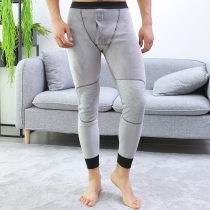 Fengshuo mens warm pants plus velvet thickened autumn and winter plus knee pads bottoming trousers middle-aged and elderly cotton pants wool pants