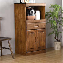 Solid wood sideboard tea cabinet microwave oven cabinet American cupboard Nordic cabinet simple living room cabinet locker